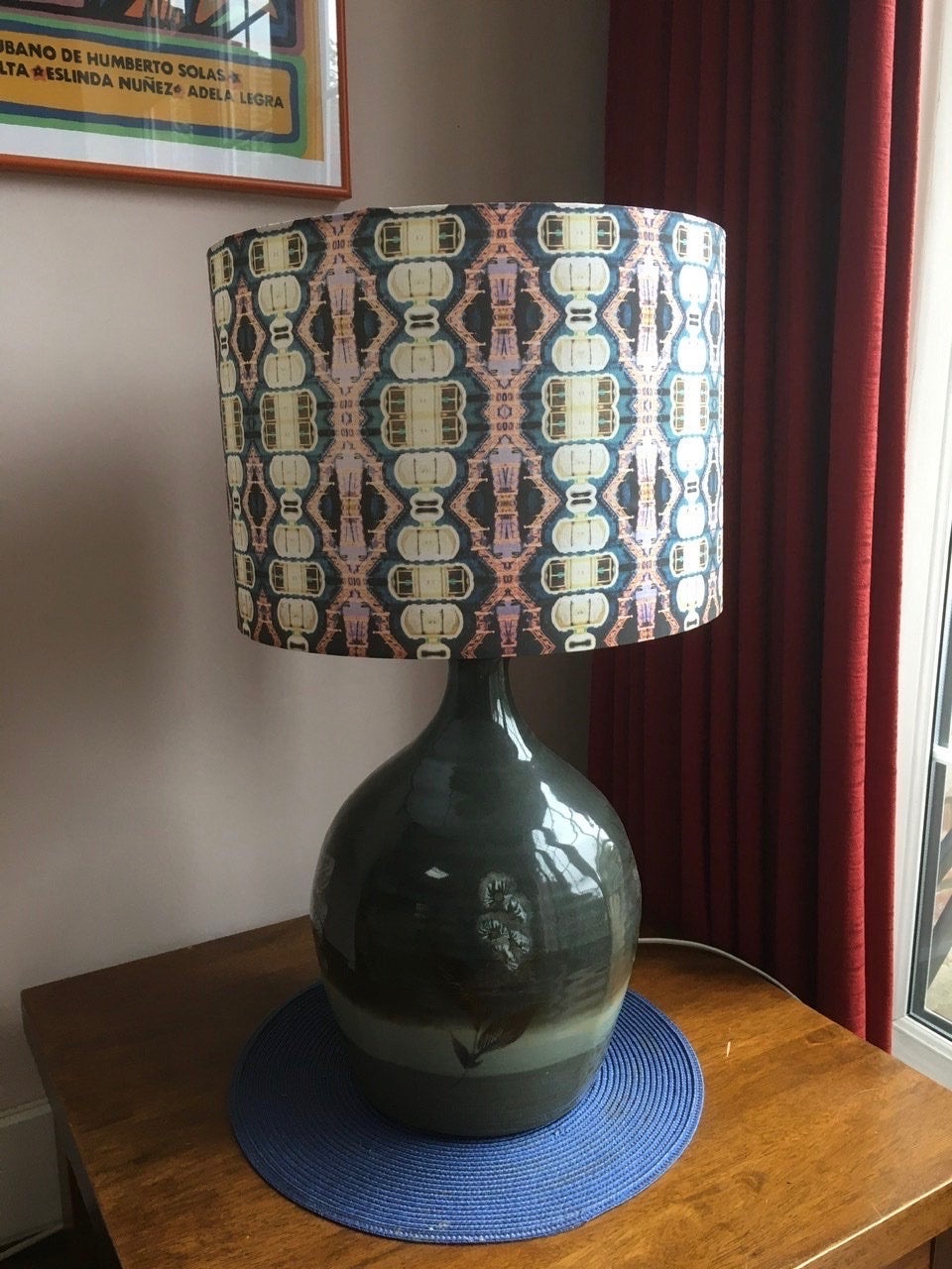 Barbara could visualise this Brighton inspired shade for a lamp base that was crying out for something different.